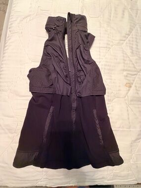 lululemon athletica Black Hooded Sleeveless Vest Dress